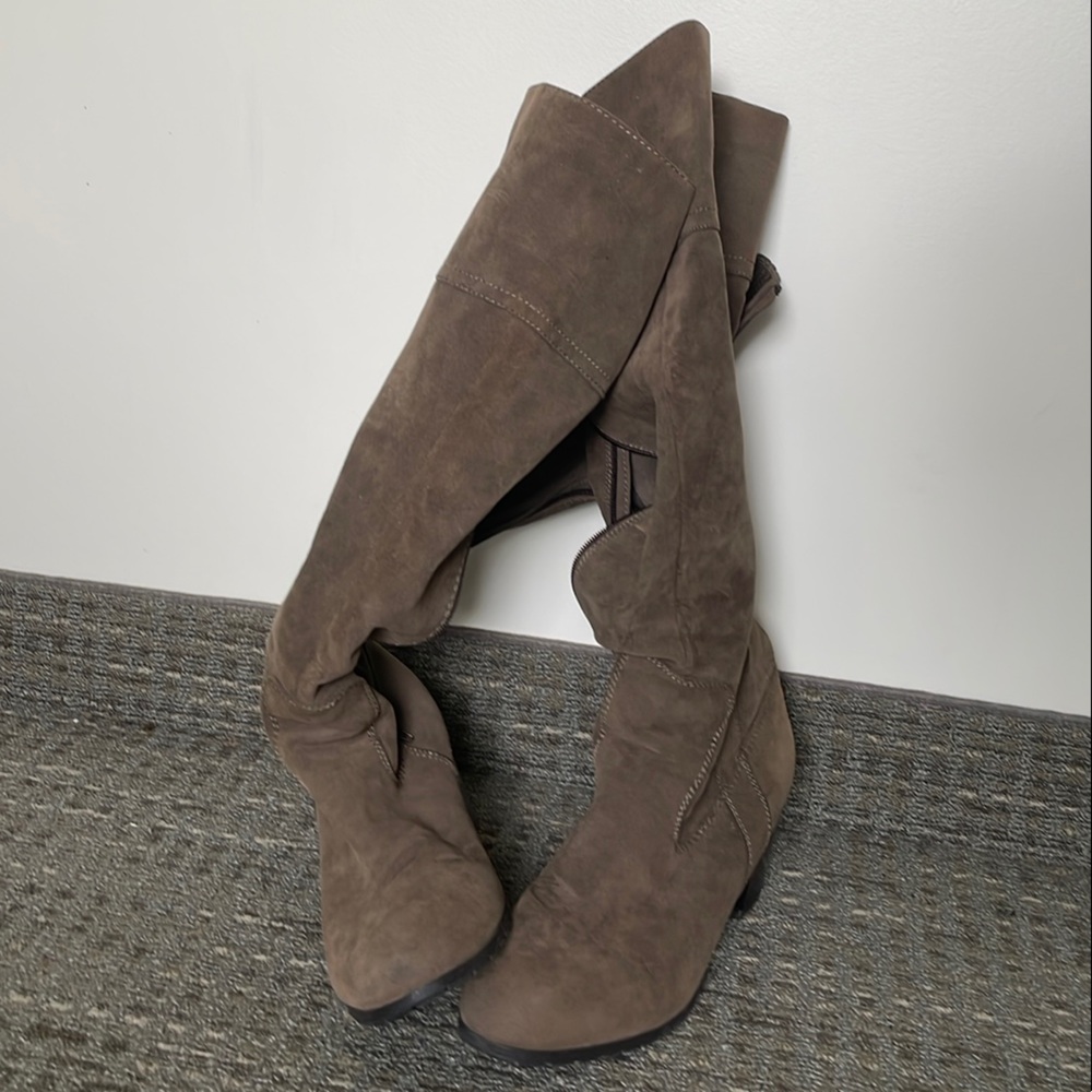 Lane Bryant Brown Over the Knee Boots Suede